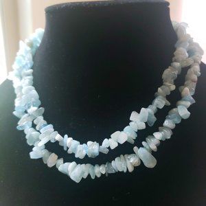 Aquamarine Chip Endless Necklace